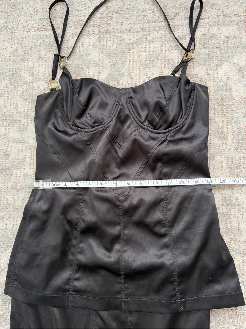 Just Cavalli Vintage Y2K Satin Corset Bustier Mermaid Maxi Skirt Set IT 44/42 - Picture 6 of 15